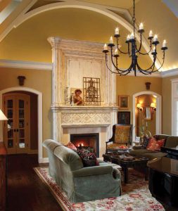 A mix of elegance and ease, this Harker-designed living room invites homeowners and guests to congregate. 