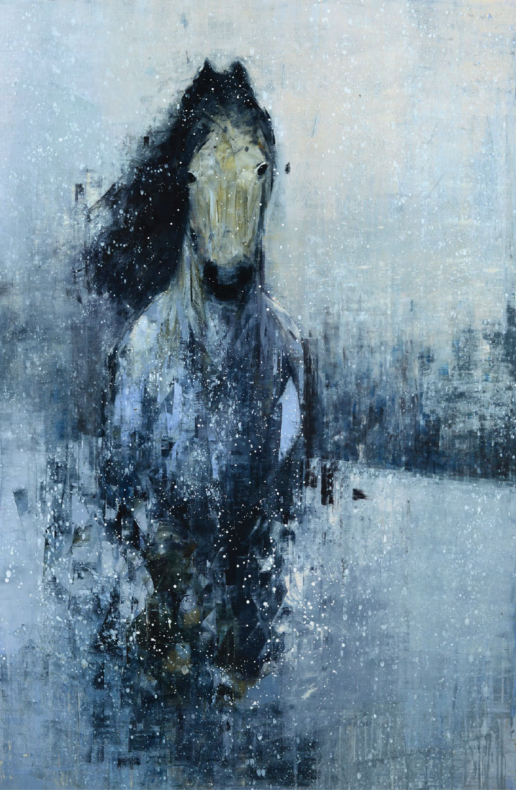 A Look at Fine Art- Park City Gallery MAR Grey Horse With Snow