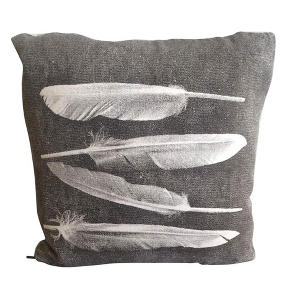 On The Hunt- Flathead Valley Charcoal Pillow 